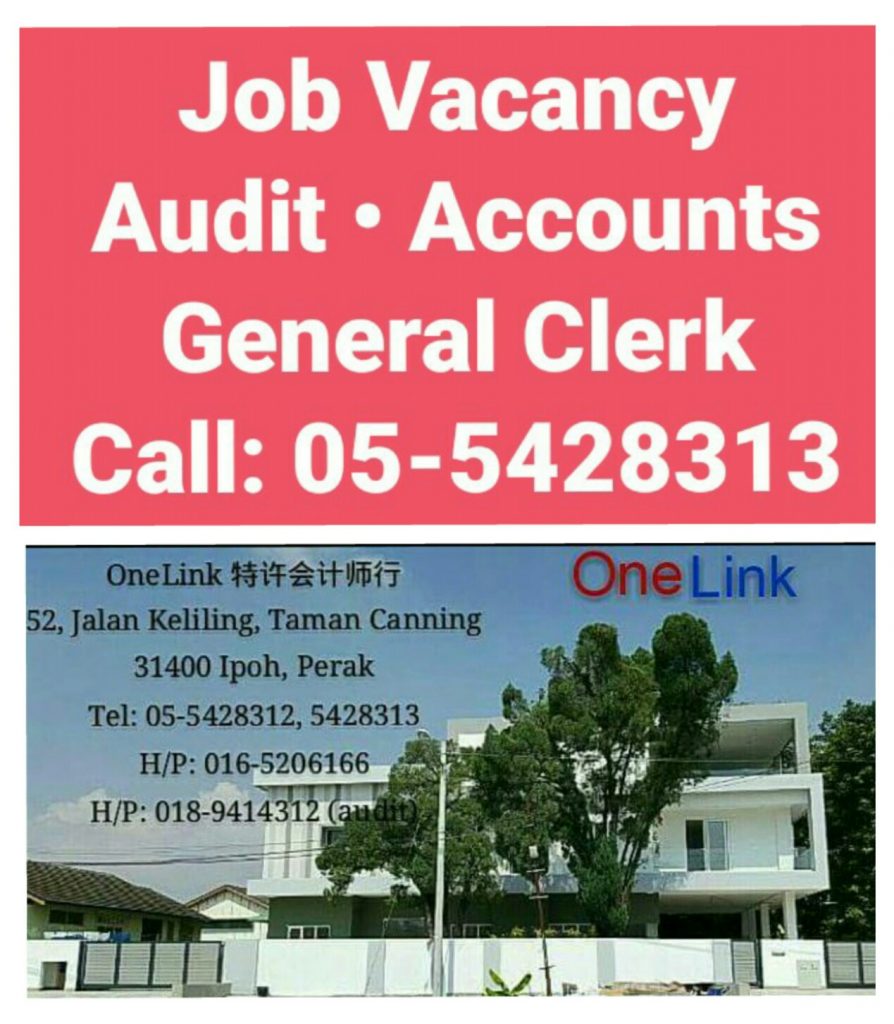 OneLink Ipoh 《2017 Job Vacancy》Is Opened for Application OneLink